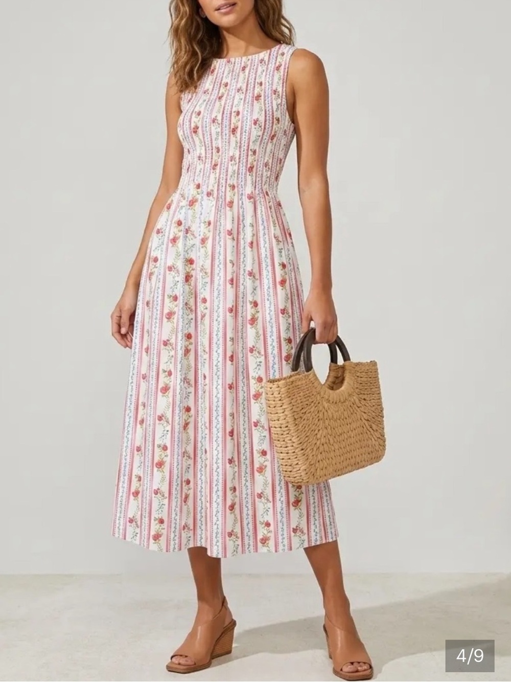 Caroline Constas Pomegranate Stripe, Boho, Resort, Cottagecore, Coquette